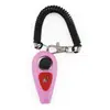 Suprimentos populares para animais de estimação transfronteiriços: clicker de duas cores 2 em 1, clicker de treinamento para animais de estimação, dispositivo de treinamento portátil, apito para cachorro atacado