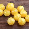 Cera de abelha do Báltico contas soltas contas redondas segunda geração novo mel óleo de frango amarelo DIY acessórios com água salgada flutuante fluorescente
