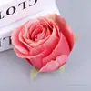 Cabeças de flores de rosa em pintura a óleo artificial, centro de botão de rosa, decoração de parede de rosa, buquê, flor para chapéu, fabricação de flores DIY