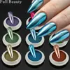 Belleza Completa Transfronterizo Nuevo Polvo de Brillo para Uñas 9 Colores Super Brillante Ultra Fino Polvo de Espejo Mágico Polvo de Titanio Set de Polvos de Brillo