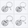 Creativo Nuevo 2024 Familiar Acero Inoxidable Plato Redondo Llavero Letra Personalizada Colgante de Bolsa Regalo para Familia