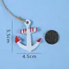 Corda de Cânhamo Decorativa DIY Mediterrânea Pequeno Pingente Criativo Mini Decoração de Parede Acessórios Feitos à Mão Barco de Pesca Âncora Pingente para Jardim de Infância