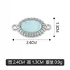 Placa ovalada colgante doble para pulsera DIY, colgante para collar, accesorios de joyería, se pueden mezclar en lotes, venta directa del fabricante, transfronterizo