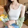 Artículo popular de TikTok, camisola sin mangas versátil anti-exposición para mujer, verano, corte ajustado, adelgazante, se puede usar como prenda exterior, estilo coreano
