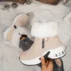 2026 Inverno Novas Botas de Neve Quentes com Zíper Lateral Tamanho Grande Solado Grosso Plataforma Veludo Interno Salto Anabela Camurça Algodão Sapatos Femininos 43