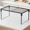 Estante de Almacenamiento Plegable Portátil con Estructura de Hierro para Uso Doméstico, Organizador de Escritorio Multiusos, Estante de Almacenamiento Plegable para Gabinete