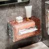 Caixa de lenços de textura de luxo leve atacado pendurar na parede vaso sanitário toalha de lavagem de rosto armazenamento de parede pendurado não perfurado
