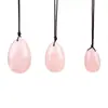 Enfeite de Mão de Cristal Rosa, Ovo Vulva em Formato de Ovo, Ovo de Massagem, Artesanato de Cristal Natural