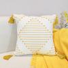 Almohada de cintura jacquard con diseño de flores cortadas transfronterizas, almohada colgante con borlas para el hogar, cojín para sofá, cojín para sofá, cojín para coche, lote