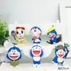 Conjunto de Figuras de Desenho Animado do Doraemon Figuras de Decoração para Bolo de Aniversário Infantil Mesa de Sobremesas Doraemon Suprimentos para Confeitaria