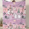Manta de Franela Estampada Digital de Gran Venta, Manta de Oficina para Todas las Estaciones, Manta Gruesa de Dibujos Animados para Aire Acondicionado