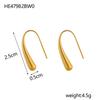 Pendientes colgantes con forma de gota de agua, de acero inoxidable chapado en oro de 18 quilates y titanio, con forma de calabaza y lágrimas de ángel, transfronterizos de Europa y América.