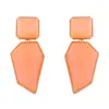 Pendientes Geométricos Coloridos de Resina de Aleación de Moda Simple Exagerada Europea y Americana para Cross-Border Pendientes Elegantes Versátiles para Mujer