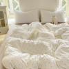 Conjunto de Roupa de Cama Fresco de Algodão Lavado de Quatro Peças Classe A Desenho Animado Princesa Dormindo Nu Lençóis de Cama Capa de Colcha Conjunto de Três Peças para Dormitório