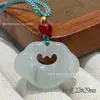 Pingente da Paz de Jade Natural de Tianshan, Amuleto da Paz, Buda de Jade Seda Dourada, Acessórios de Jade para Homens e Mulheres, Atacado de Fábrica