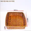 Cesta de bambu trançada antiga estilo antigo cesta de bambu display de vegetais cesta de bambu comercial display de cozinha aberta pá de lixo cesta de chão