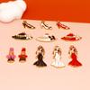 Accesorios DIY Estilo Princesa Chanel Labial Labios Sombrero Aleación Accesorios de Goteo de Aceite Colgante Llavero