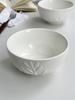 Pedido de Exportación Nórdico Estilo Pastoral Cerámica en Relieve Hogar Tazón de Postre Desayuno Dim Sum Sopa de Fideos Tazón de Arroz