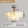 Lámpara de araña de cristal de lujo ligero francés estilo perla crema retro lámpara de celebridad de internet para sala de estar lámparas de iluminación de vidrio simples para dormitorio comedor