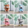 Lindo Lindo Llavero de Peluche de Dibujos Animados de 4 pulgadas Colgante para Bolso Muñeca Pequeña Regalo de Boda