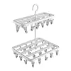 Tendedero de Ropa con Múltiples Clips Dormitorio Hogar Balcón Multifuncional Sin Marca Calcetines Ropa Interior Bragas Tendedero a Prueba de Viento Gadget