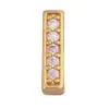 K62 Accesorios populares europeos y americanos letra latón circón chapado en oro de 18 quilates colgante pequeño collar colgante