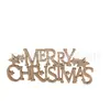 Venta al por mayor de fábrica comercio electrónico transfronterizo popular Navidad plato inglés listado astillas de madera pintadas a mano para niños