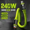 Cable de Datos de Carga Rápida de 240W Adecuado para Teléfono Móvil Apple 15/16/17 Huawei Samsung Tipo C Coche Tablet Pd27W
