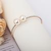 Moda Europea y Americana Transfronteriza Más Vendido Joyería de Novia Elegante Brillante Diamante Perla Pulsera de una Sola Fila Pulsera Venta al por Mayor en Stock