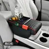 Caja de apoyabrazos para coche Elevador Carga inalámbrica Almohadilla para caja de apoyabrazos de coche Portavasos de carga para coche Caja de pañuelos Almohadilla elevadora para caja de apoyabrazos