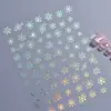 Pegatinas para Uñas con Diseño de Copo de Nieve Láser Transfronterizas Lámina de Plata Plana Copo de Nieve Navideño Pegatinas para Uñas DIY Decoraciones Dh635