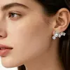 Zeming Jewelry F136 Tornillos para Oreja de Titanio Brillantes Circonita Pequeños Tornillos para Cartílago de Oreja Rosca Interna Piercing de Labio Joyería de Titanio Puro