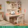 Mesa para estudantes, uso doméstico, estante e livraria integrados, mesa de estudo de madeira, mesa de computador para quarto, mesa para alunos do ensino fundamental fazer lição de casa