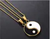 2019 Joyería de Acero Inoxidable al por Mayor Bolsa Tai Chi Bagua Collar para Hombre Colgante Estilo Étnico Clásico Vintage Colgante Triángulo
