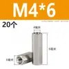 Acero Inoxidable 304 Columna de Tornillo Prisionero Hexagonal de Cabeza Única Columna de Tuerca Extendida de Doble Paso Columna de Aislamiento M2M3M4M5M6M8