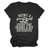 Sendo uma camiseta casual confortável feminina de gola redonda e manga curta para estação independente funcional Amazon eBay