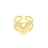 Anillo Ajustable Abierto de Doble Capa con Globo Burbuja Brillante Chapado en Cobre Oro Real 18K de 26 Letras Transfronterizo Amazon