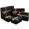 Caja de Regalo de Negocios Negra con Tapa y Base, Impresión de Logo Personalizado en Lotes Pequeños, Caja de Embalaje de Regalo para Marco de Fotos, Caja de Regalo para Taza, Caja Vacía
