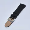 Correa plana correa hebilla de pasador para hombre y mujer patrón plano correa de cuero PU 10-22 mm pulsera con accesorios para reloj