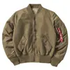 Jaqueta Aviador Masculina MA1 Baseball Suit Tendência Ins Primavera e Outono Roupa Externa Fina Força Aérea Verde Militar Casaco Suit Pão Casal