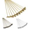 Aleación Cabeza de Flor Bola Aguja Aleación Metálica Galvanizada Cabeza Aguja de Cobre Hecha a Mano Accesorios de Aguja Aguja de Cabeza Redonda Accesorios de Joyería DIY
