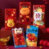 Envelope Vermelho de Pelúcia Ano do Cavalo 2026 Ano Novo Pacote Vermelho Criativo Universal para Festival da Primavera Novo Modelo Carteira de Dinheiro da Sorte para Crianças