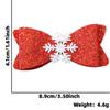 Horquilla navideña con lazo decorativo, bonita horquilla con purpurina, diseño de árbol de Navidad, muñeco de nieve y pico de pato, regalo para niños, tocado navideño