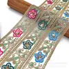 Novo bordado de renda com lantejoulas multicoloridas acessórios de vestuário étnico cordão de linha bordado lantejoulas atacado 5CM de largura