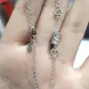 Pulseira de Aço Titânio Cintura Fina Romana de Alta Qualidade Pulseira de Zircônia de Luxo Discreto Nicho Pulseira para Namoradas Feminina 2024 Novo