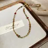 Hanluo~Collar de Corazón Colorido de Acrílico, Dulce y Moderno Elegante, Diseño de Cadena para Clavícula, Collar de Nicho al por Mayor