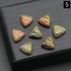1226-10mm anel triangular superfície pedra de cristal natural superfície de arco único triângulo joias DIY incrustado acessórios de pedra nua