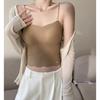 Novo Estilo Primavera e Verão Regata Sem Costura de Seda Gelo Feminina All-In-One com Bojo Fixo Top Interno para Usar por Baixo com Bojos