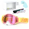Set de Casco de Motocicleta Clásico en Stock, Gafas Todoterreno, Gafas de Exterior a Prueba de Viento, Gafas de Esquí UV, Gafas de Montar