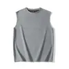 Moda Verão Masculina Transfronteiriça Estilo Americano Retrô Colete de Camurça Masculino Solto Versátil Casual Camiseta Sem Manga